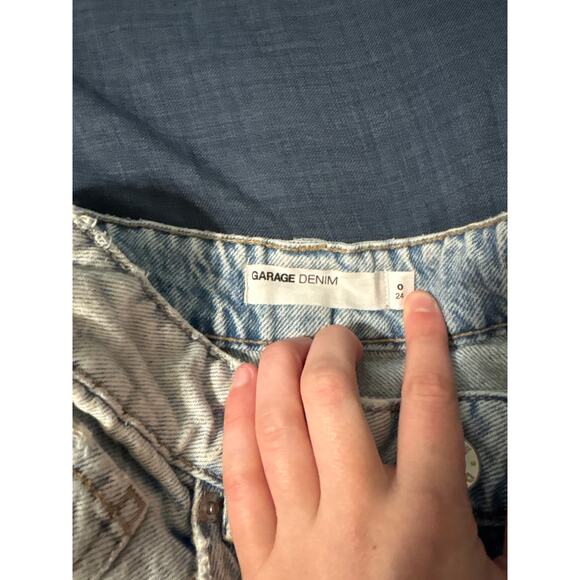 Garage Denim Extra Baggy Distressed Jeans Women's Size 0 Light wash - Picture 4 of 5